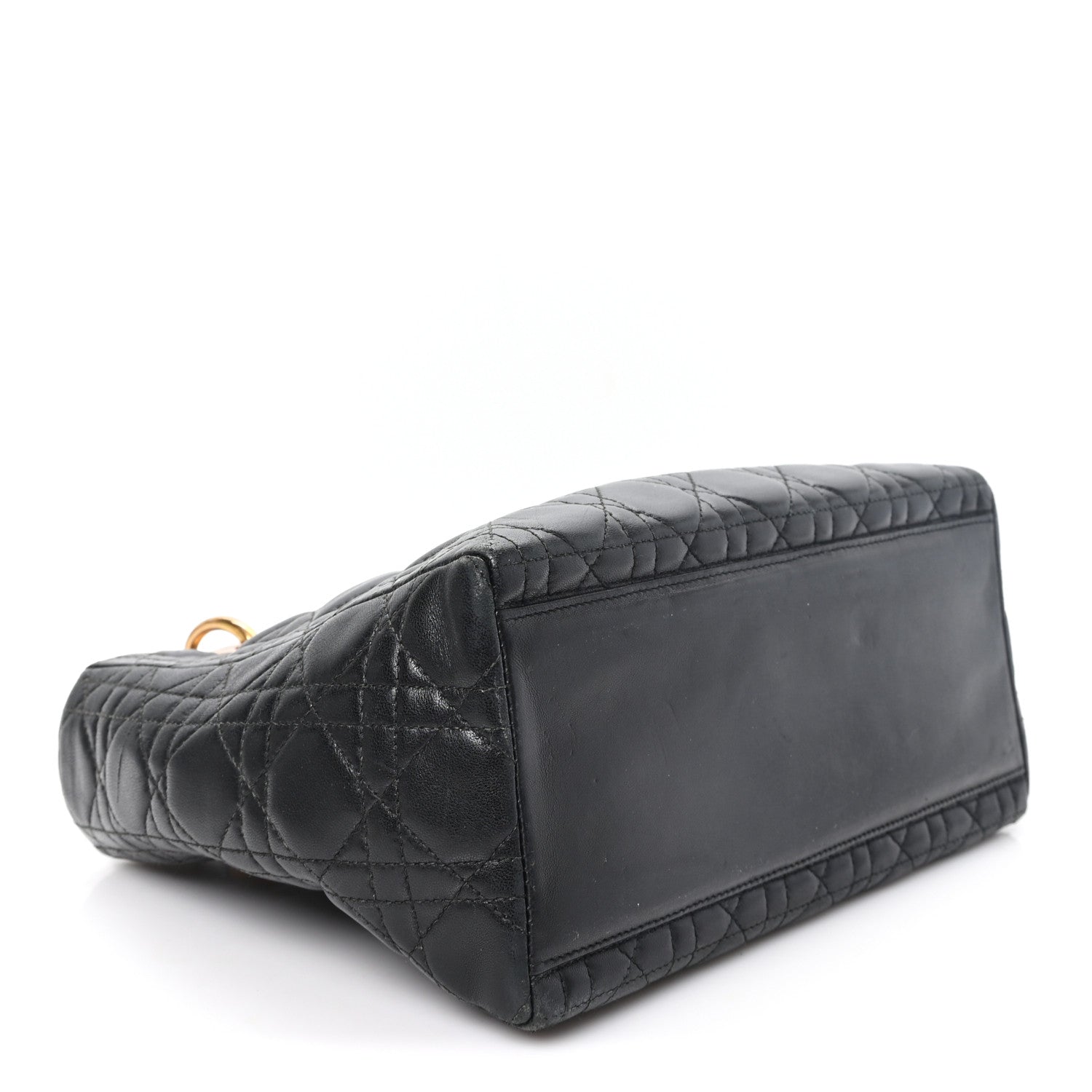 Christian Dior Lambskin Cannage Medium Lady Dior Black 4 of 12