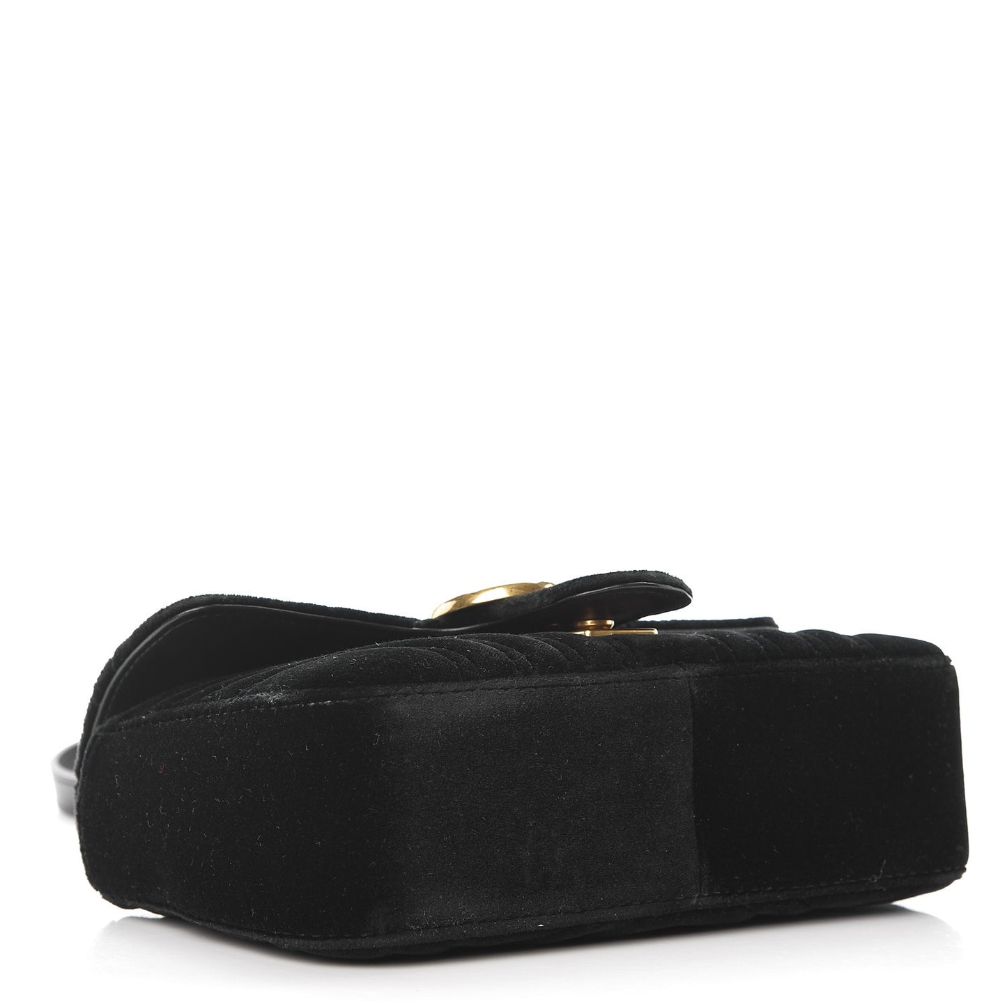Velvet Matelasse Mini GG Marmont Shoulder Bag Black