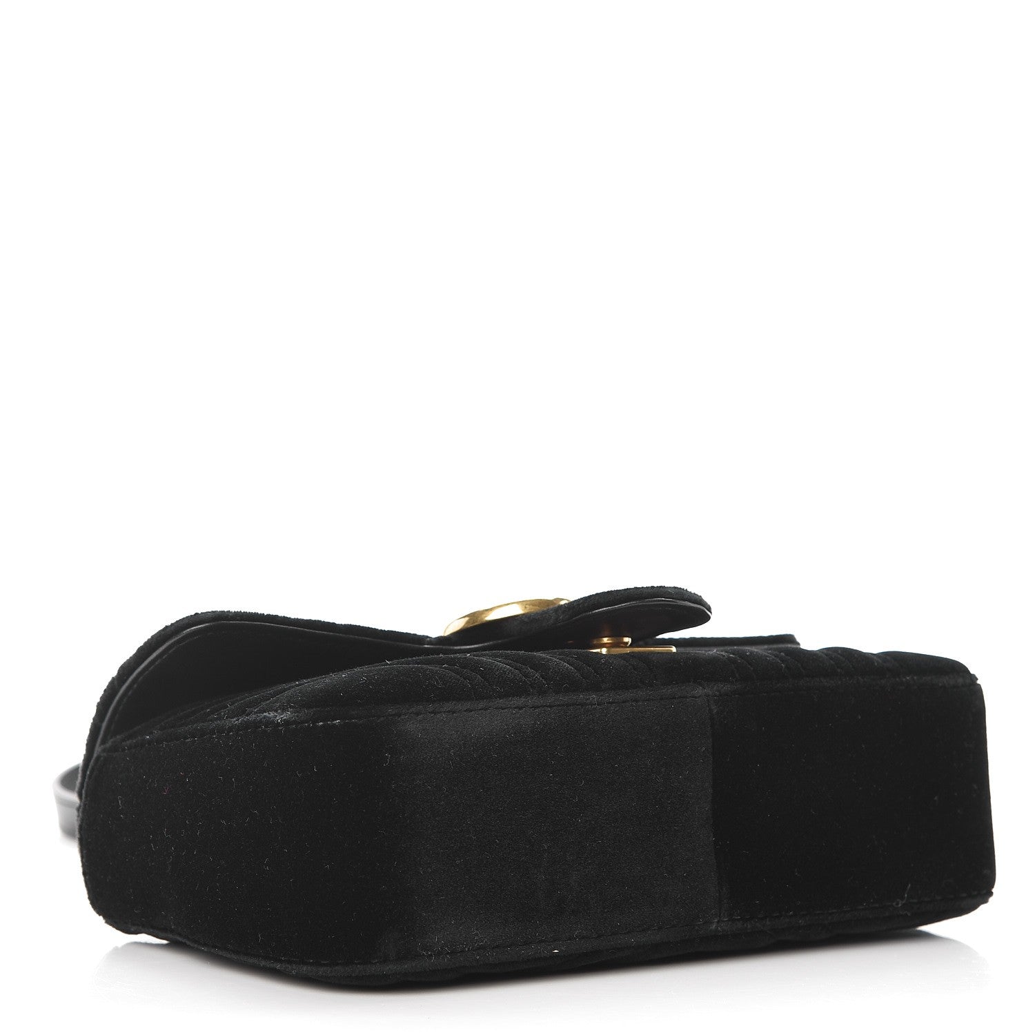 Gucci Velvet Matelasse Mini GG Marmont Shoulder Bag Black 4 of 7