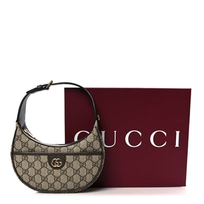 Gucci GG Supreme Monogram Textured Dollar Calfskin Small Ophidia Shoulder Bag Beige Ebony New Acero 11 of 11