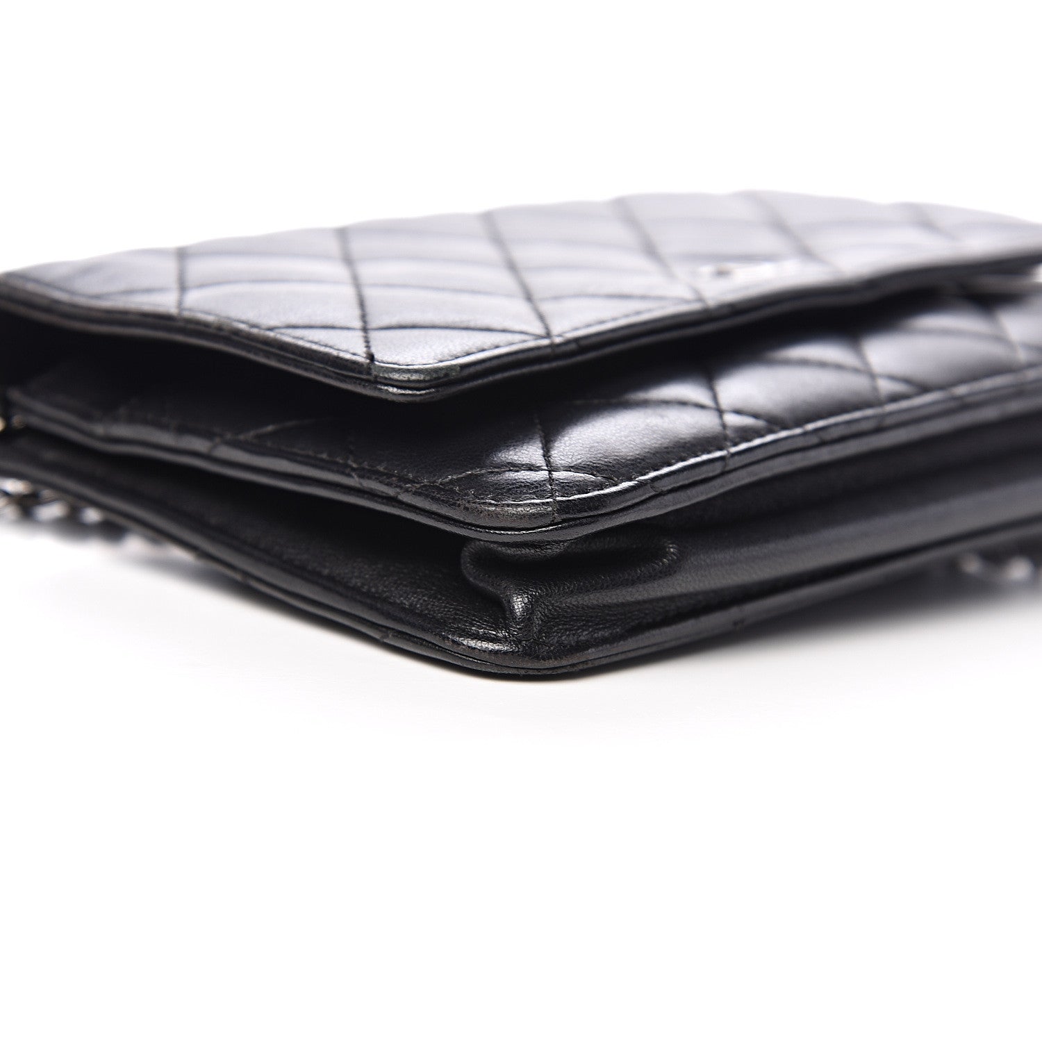 Chanel Lambskin Quilted Wallet On Chain WOC Black 13 of 17