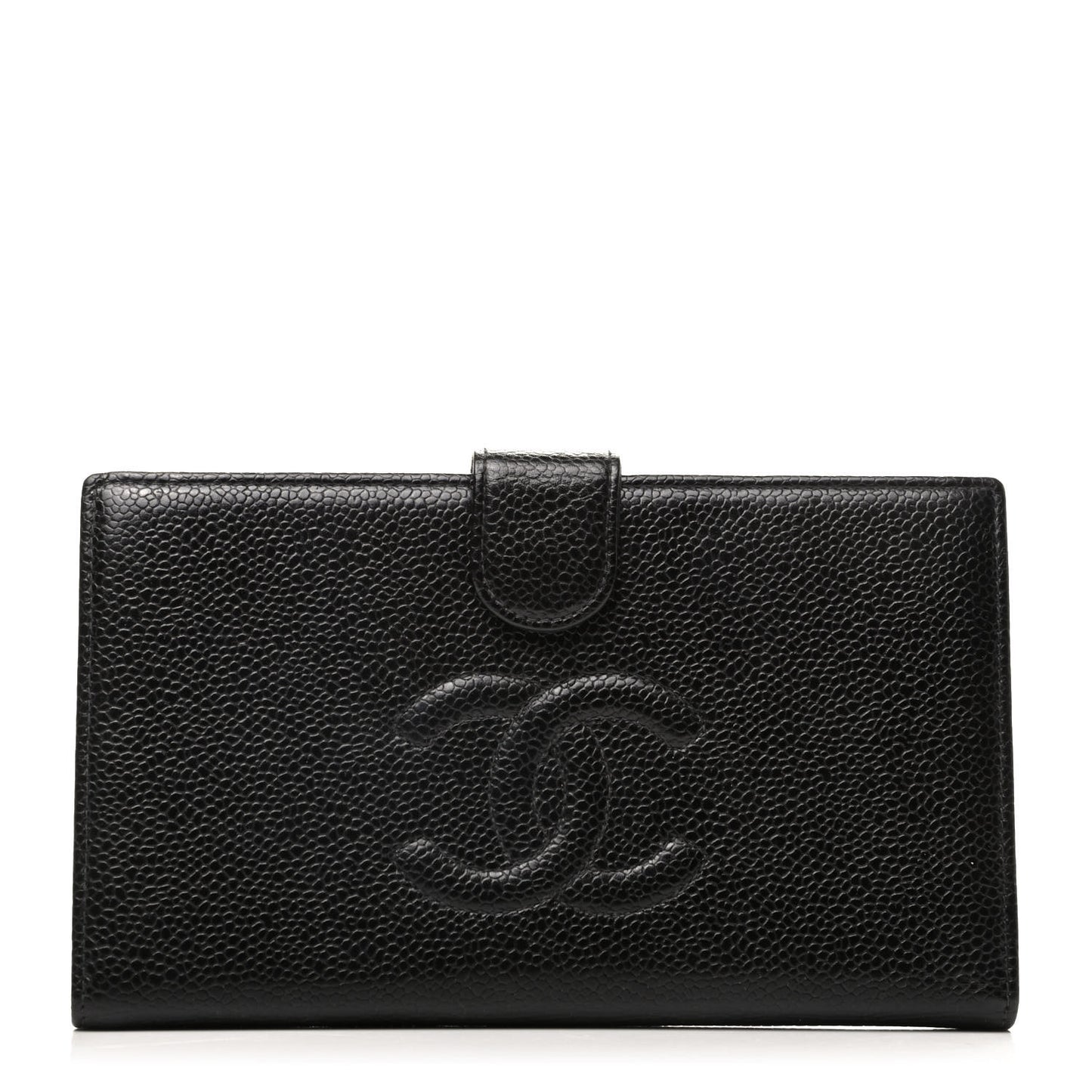Caviar Timeless CC French Wallet Black