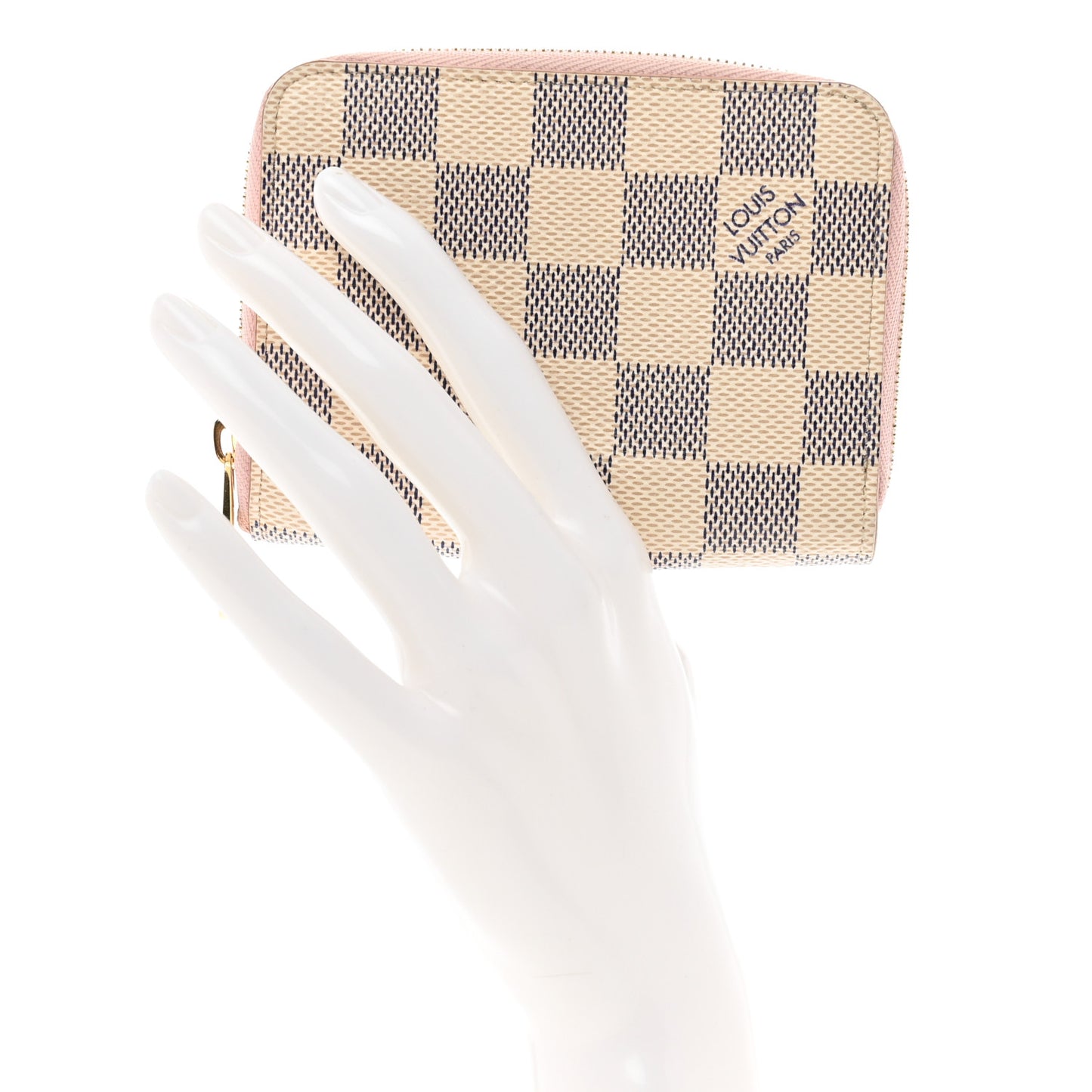 Damier Azur Zippy Coin Purse Rose Ballerine