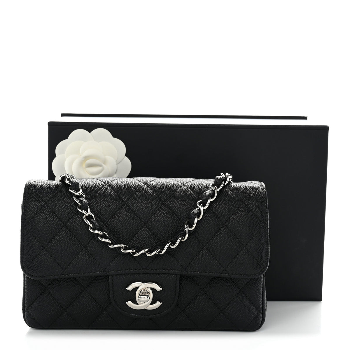 Chanel Caviar Quilted Mini Rectangular Flap Black 11 of 11