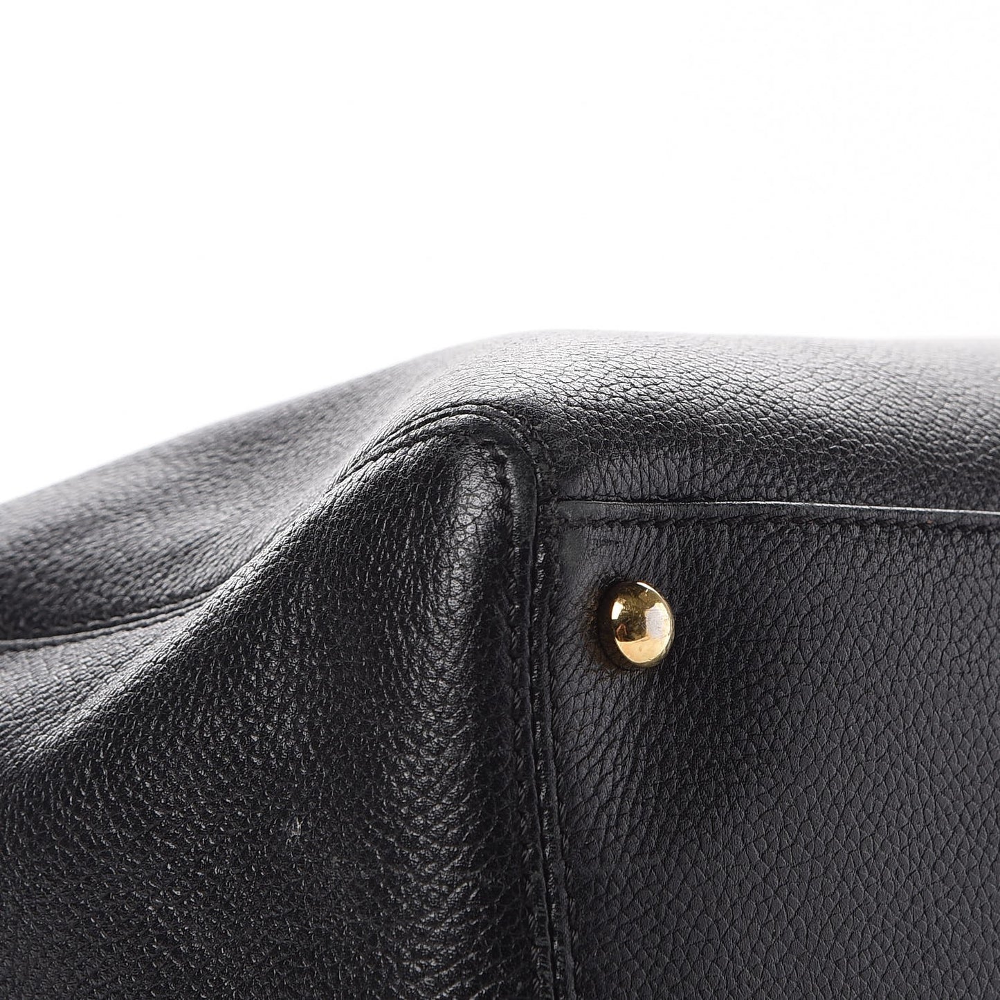 Calfskin Cerf Executive Shopper Tote Black