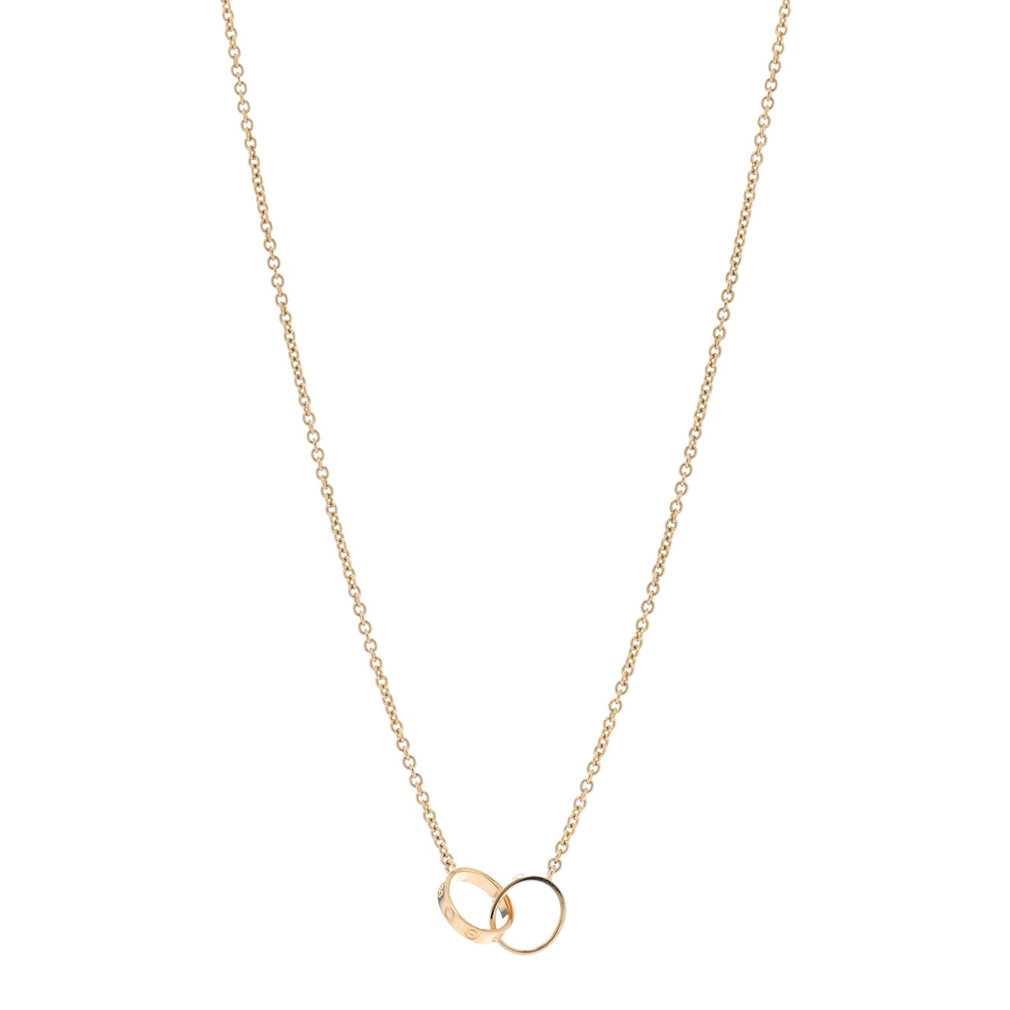 18K Yellow Gold Interlocking LOVE Necklace