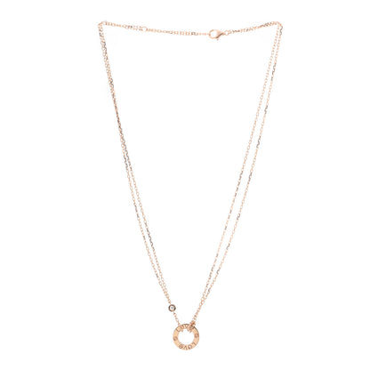 Cartier 18K Pink Gold 2 Diamond LOVE Necklace 3 of 8