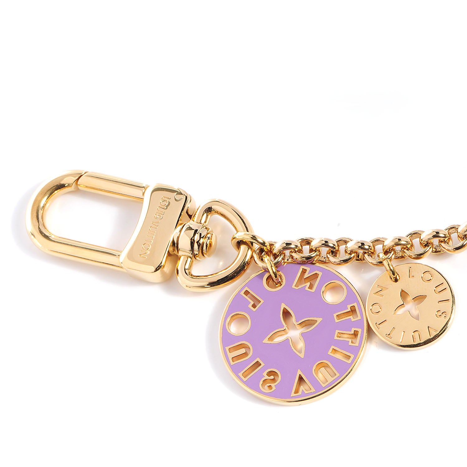 Louis Vuitton Monogram Multicolor Looping Chain Key Ring 3 of 5