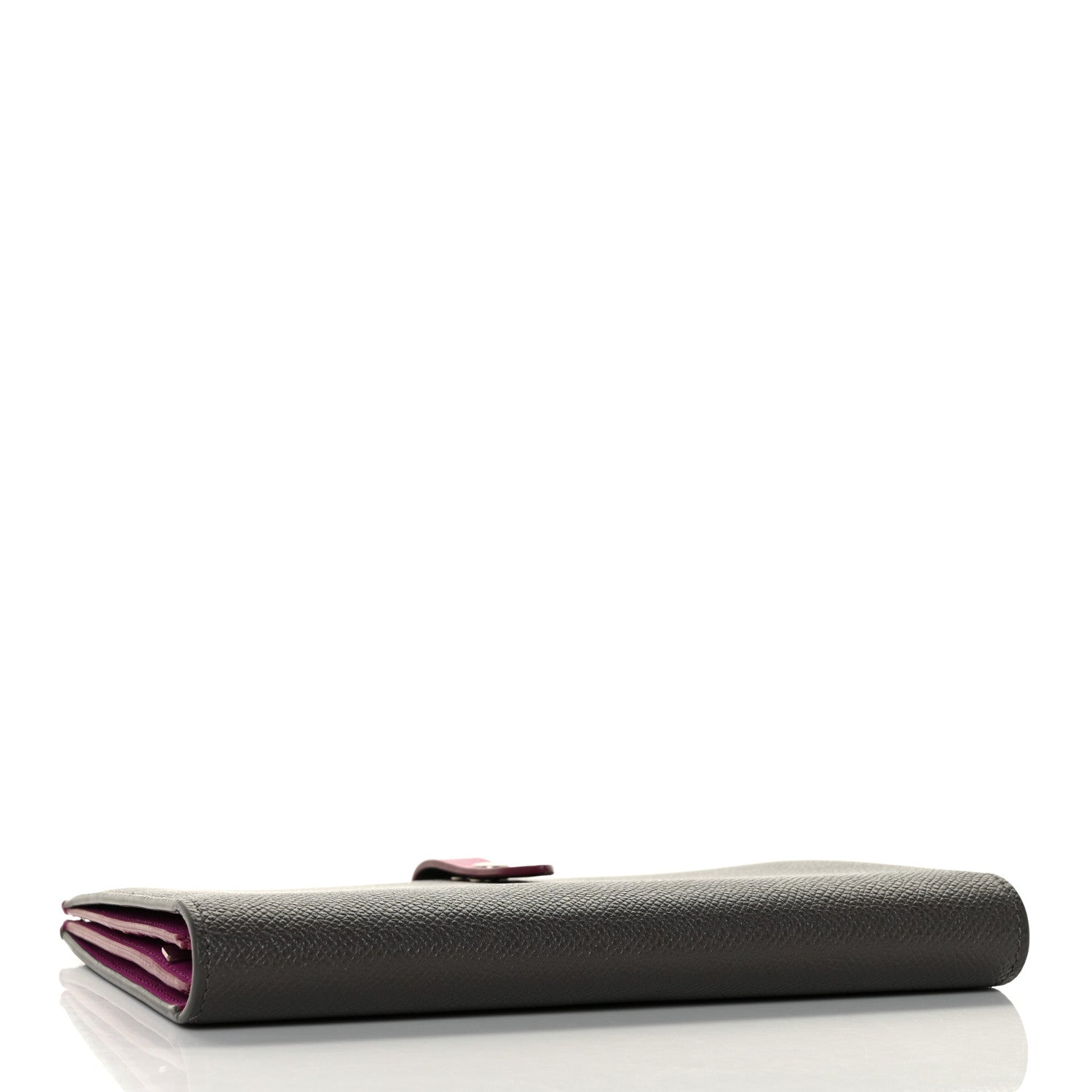 Celine Grained Calfskin Large Multifunction Strap Wallet Grey Pink 4 of 10
