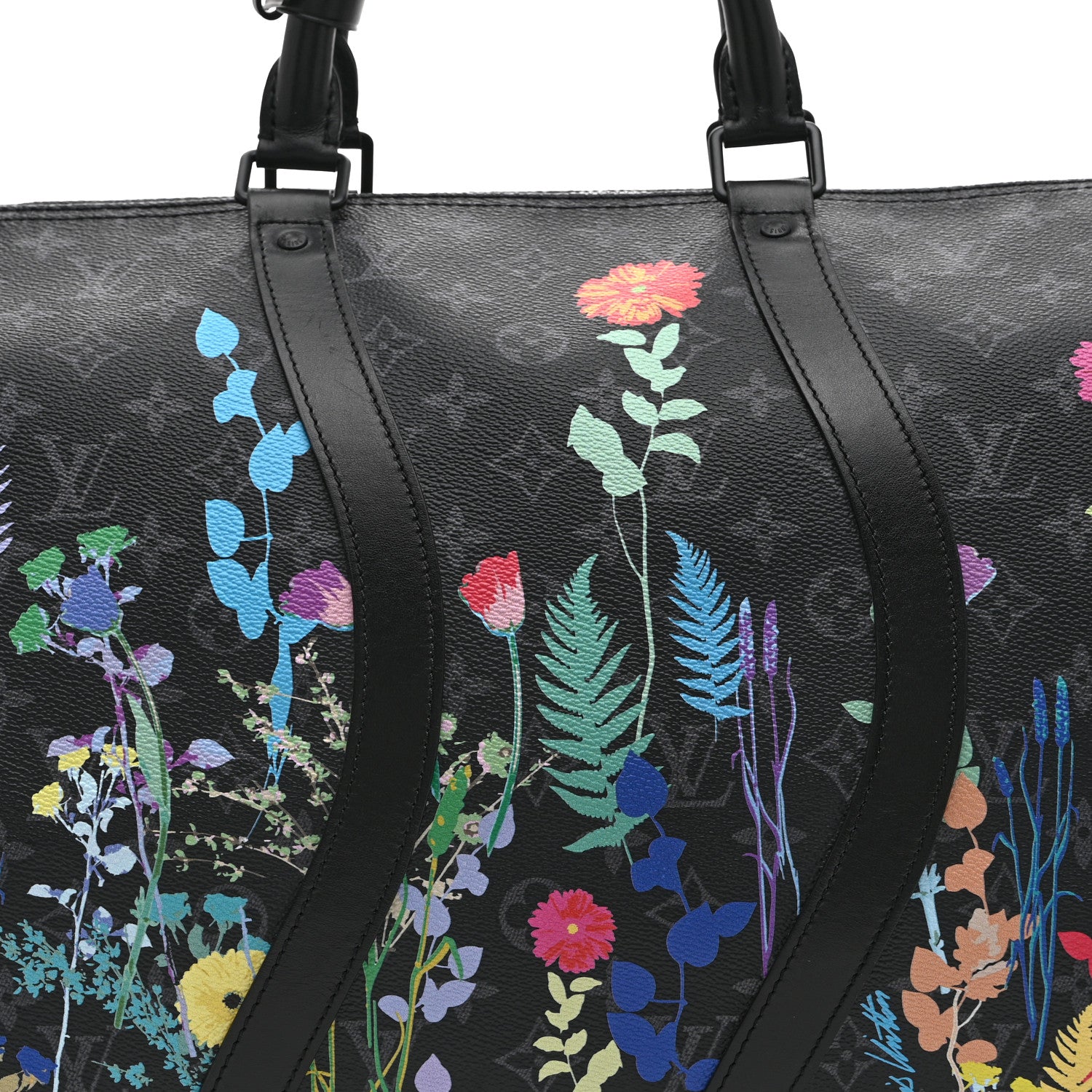 Louis Vuitton Monogram Eclipse Folia Keepall Bandouliere 50 7 of 9