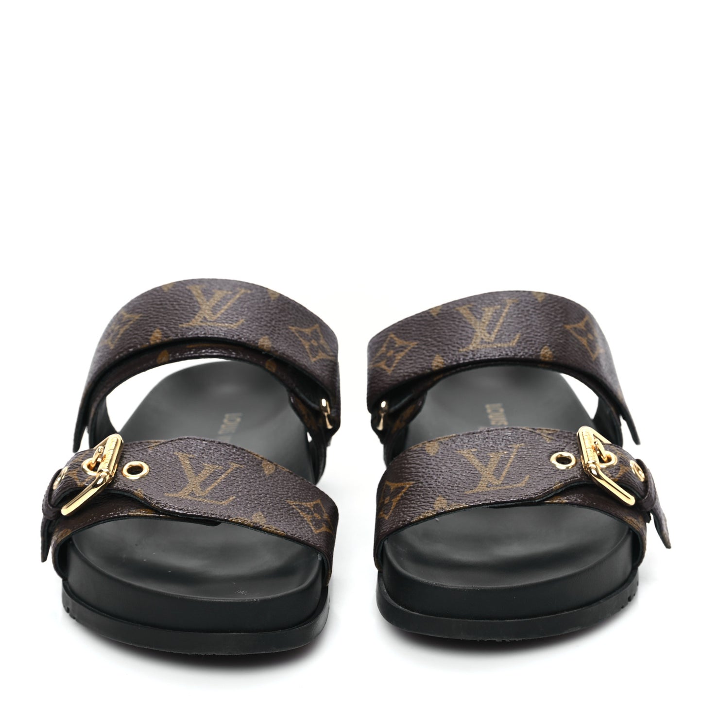 Monogram Bom Dia Mule Sandals 36 Black