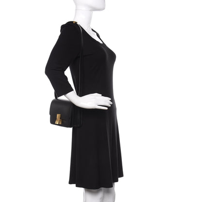 Celine Box Calfskin Small Classic Box Flap Bag Black 2 of 10