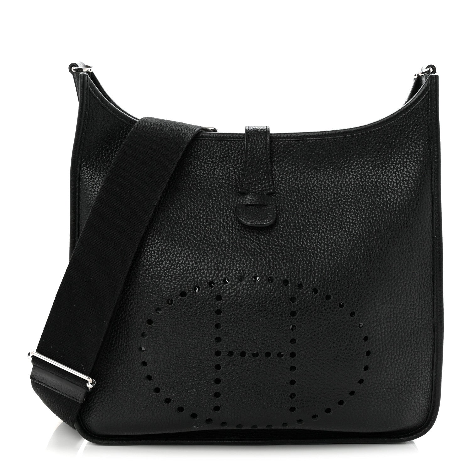 Hermes Taurillon Clemence EVELYNE III GM Black 1 of 11