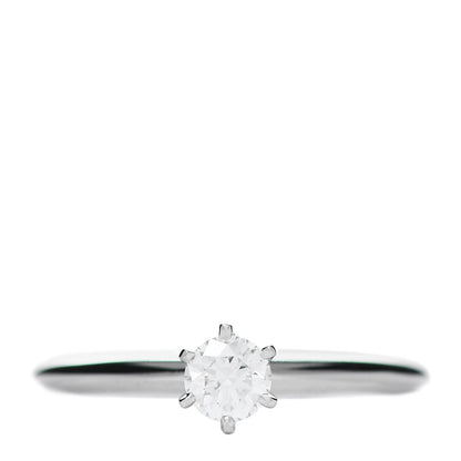 Tiffany Platinum Diamond .22ct Solitaire Engagement Ring 47 4 1 of 5