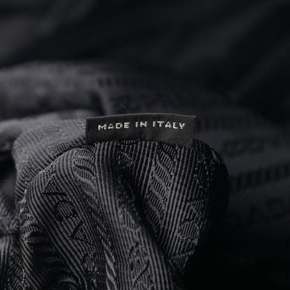 Prada Nylon New Vela Studded Tote Black Fuoco 11 of 12