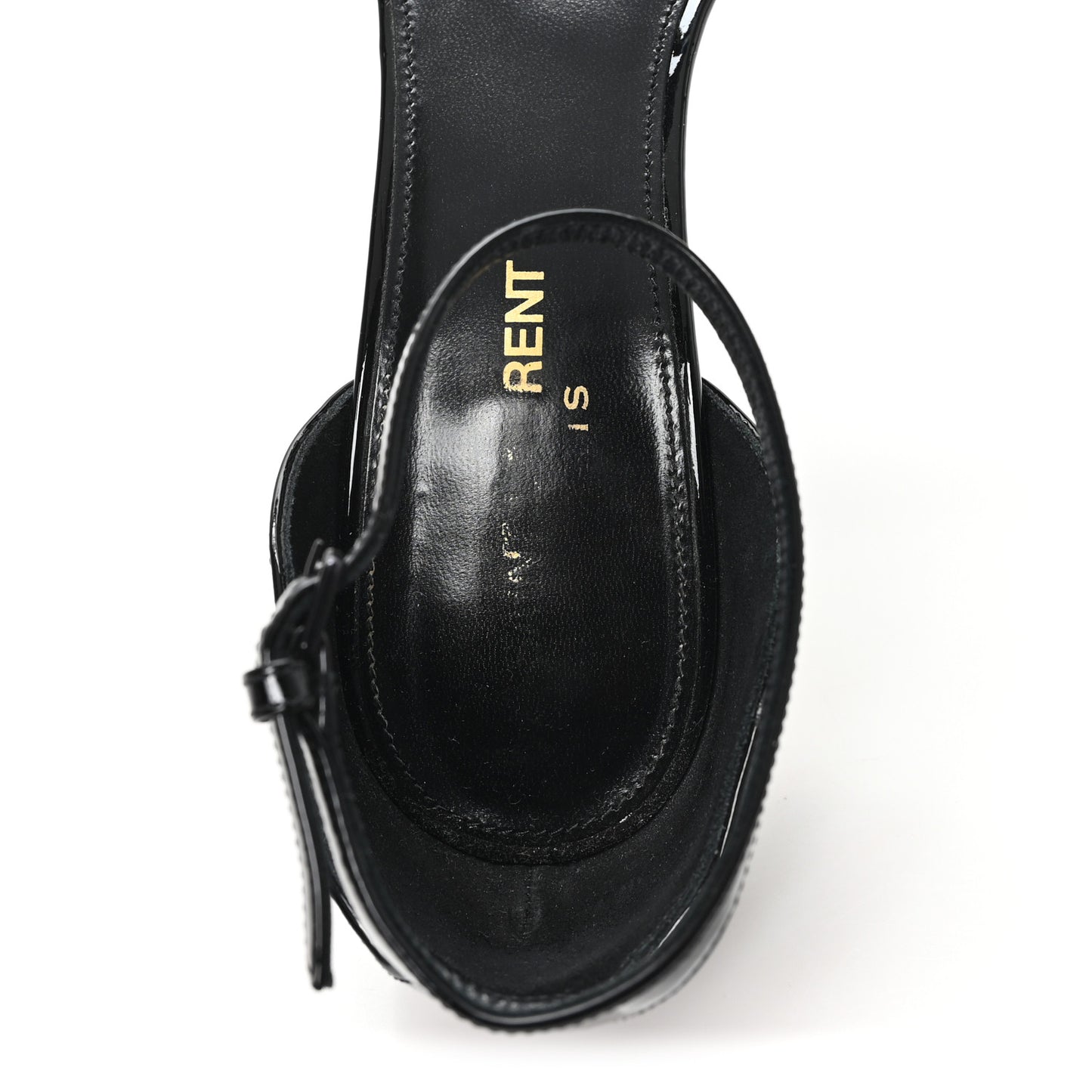 Patent Calfskin Opyum 85 Sandals 37 Black Gold