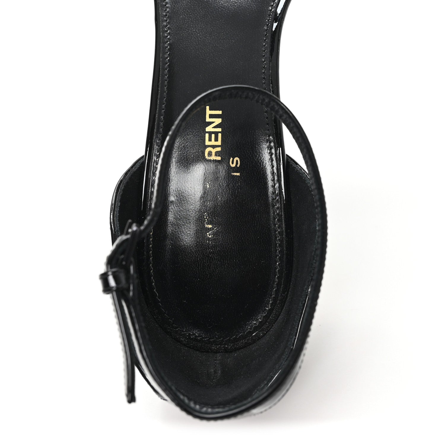 Saint Laurent Patent Calfskin Opyum 85 Sandals 37 Black Gold 8 of 10