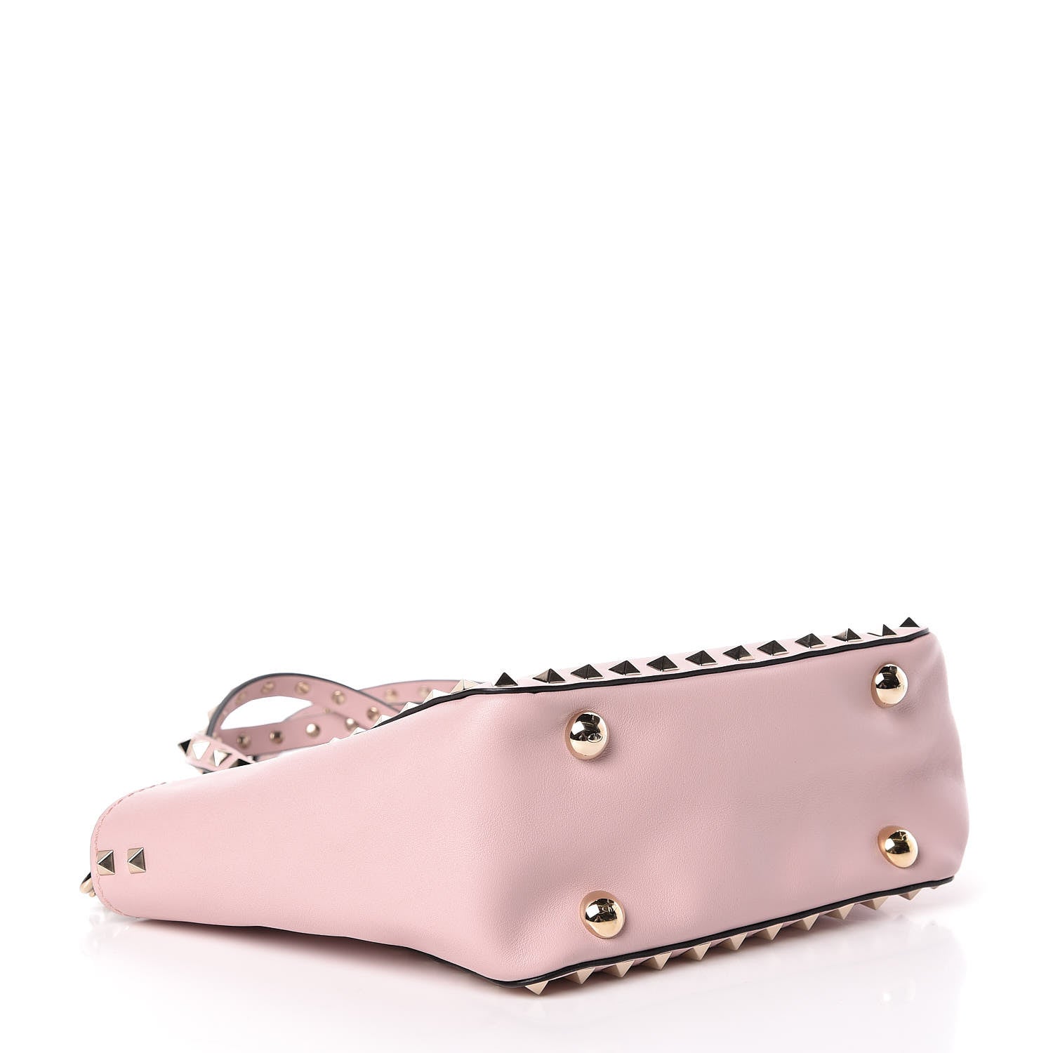 Valentino Garavani Vitello Mini Rockstud Tote Water Rose 5 of 14