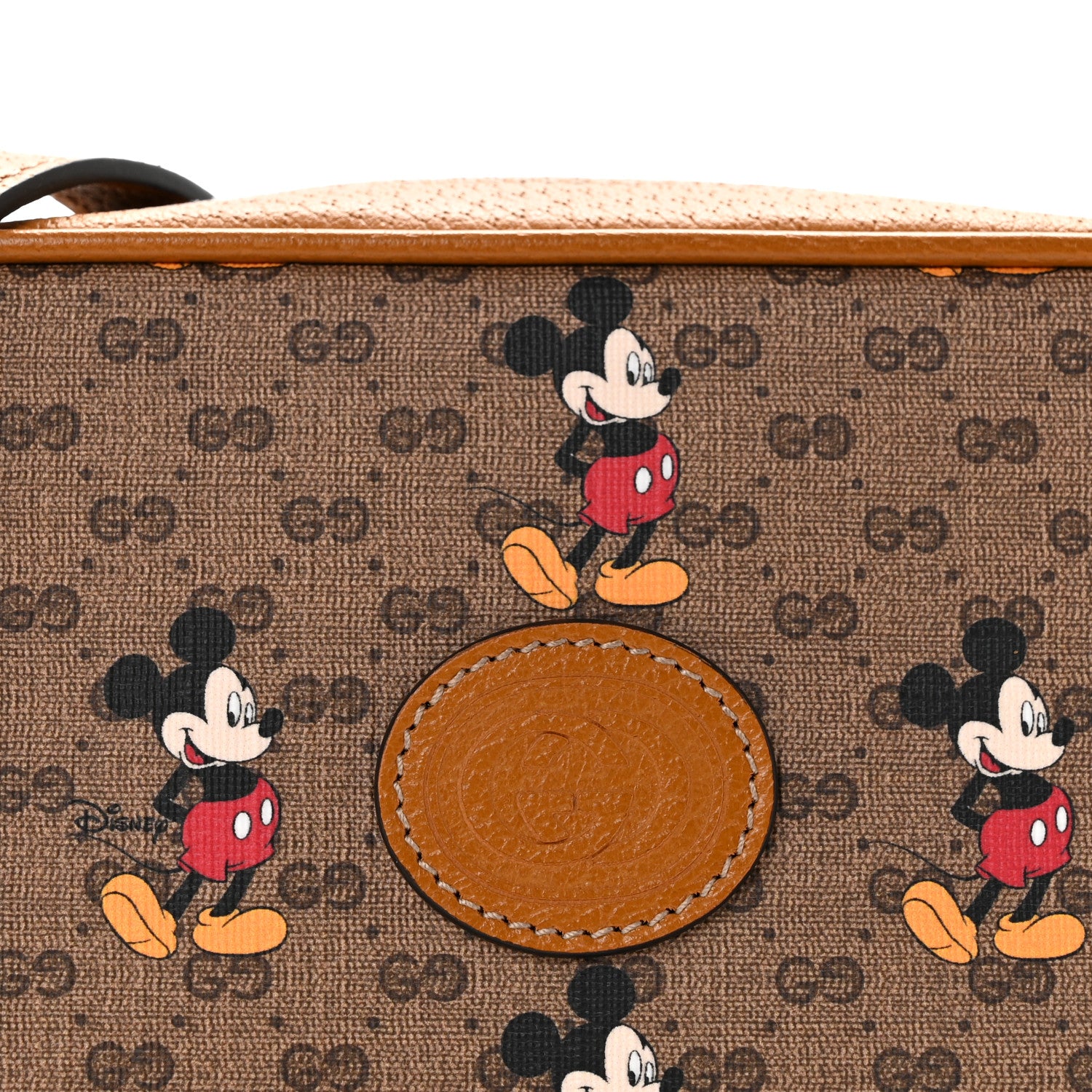 Gucci X DISNEY Mini Vintage GG Supreme Monogram Mickey Mouse Shoulder Bag  Beige Vintage Sun Oil 8 of 12
