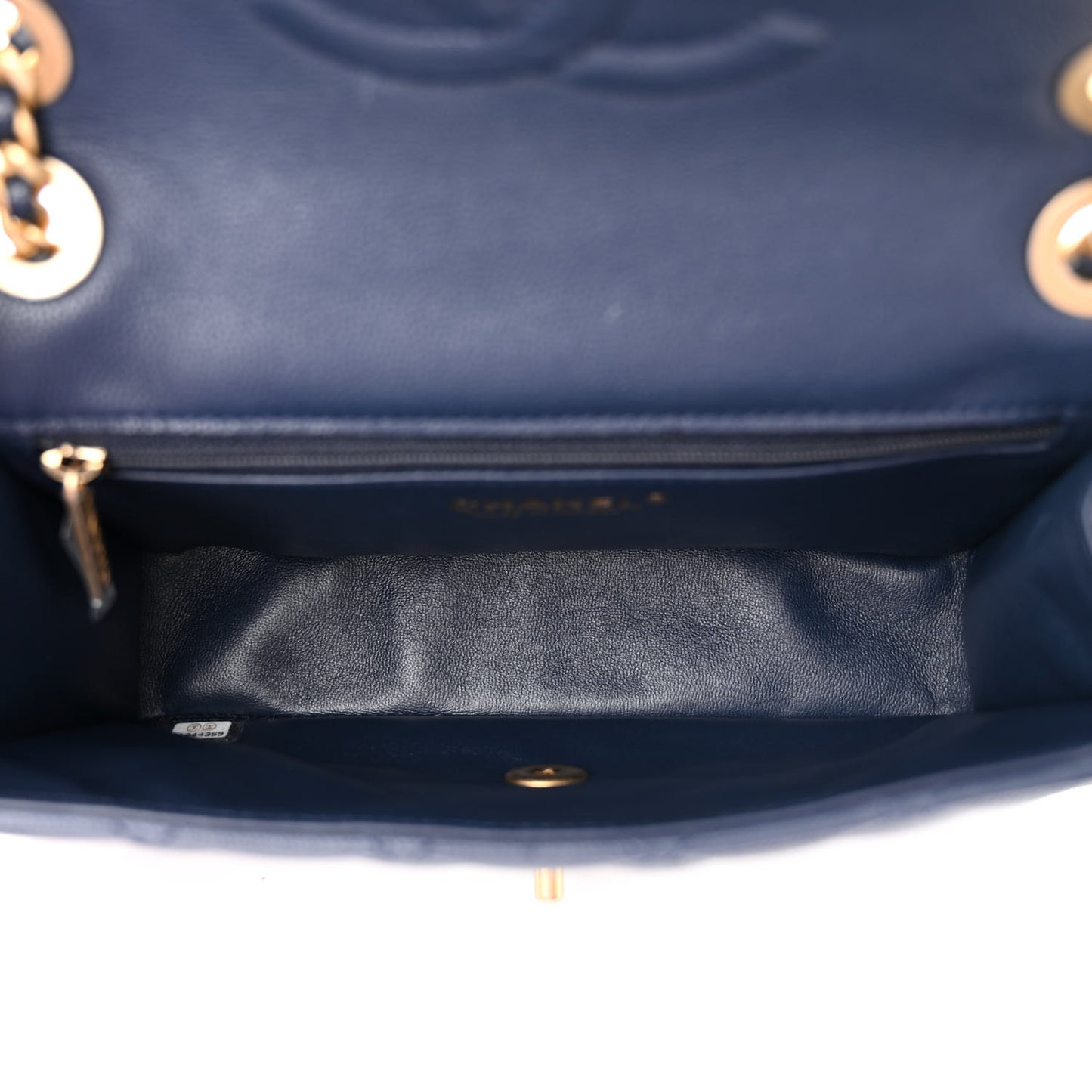 Caviar Quilted Medium Sweet Classic Flap Navy Blue