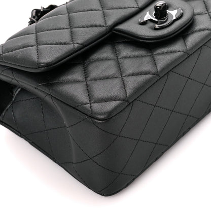 Chanel Lambskin Quilted Mini Rectangular Flap So Black 10 of 12