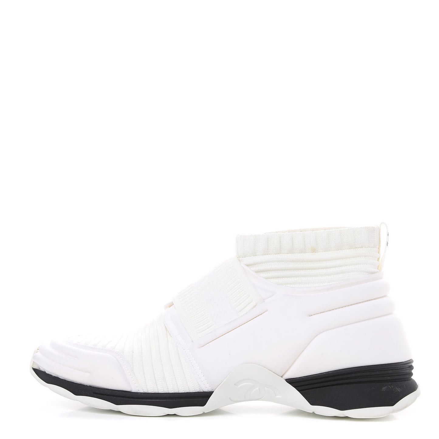 Stretch Fabric CC Sneakers 38 White