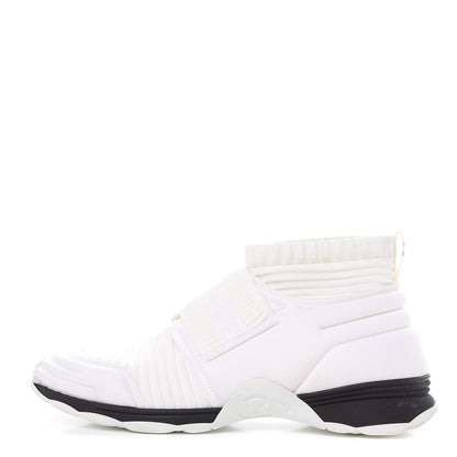 Chanel Stretch Fabric CC Sneakers 38 White 1 of 10