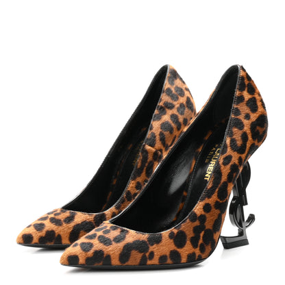 Saint Laurent Calf Hair Leopard Print Opyum 110 Pumps 35 Brown 4 of 10