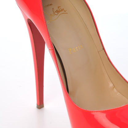 Christian Louboutin Patent Lady Peep 150 Pumps 39.5 Rose Paris 12 of 19