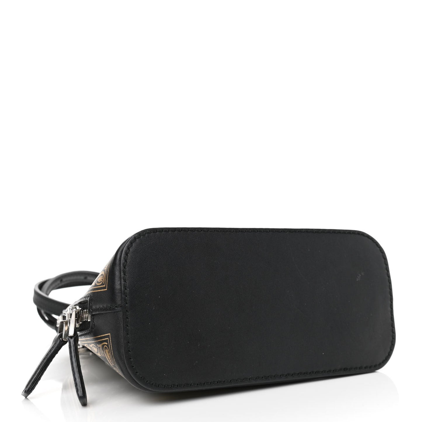 X SEGA Calfskin GUCCY Stars Mini Dome Shoulder Bag Black Gold