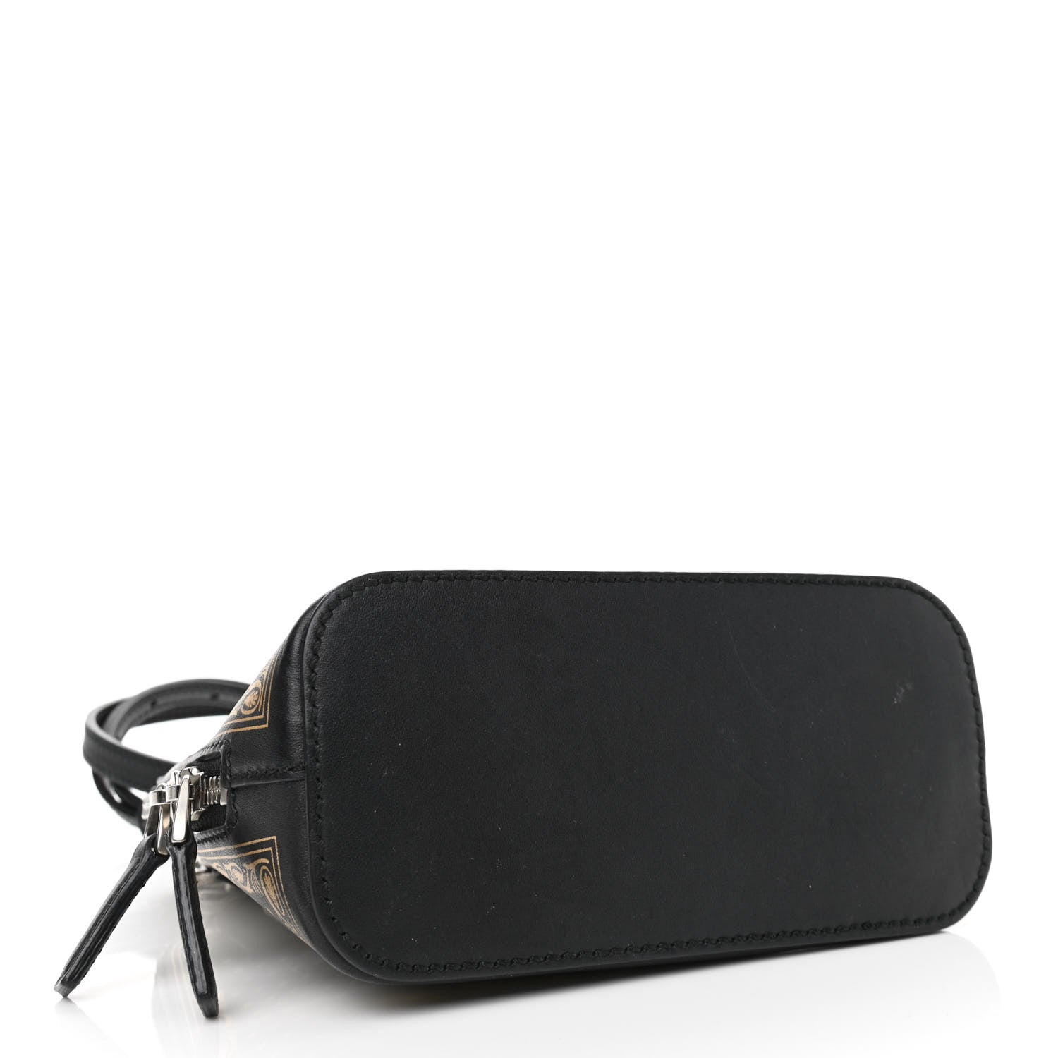Gucci X SEGA Calfskin GUCCY Stars Mini Dome Shoulder Bag Black Gold 4 of 10