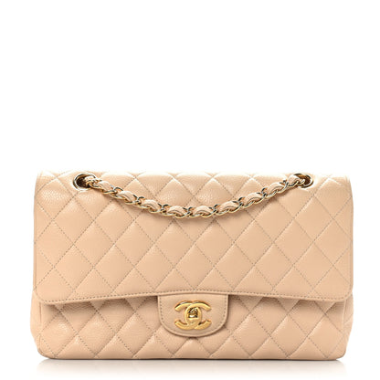 Chanel Caviar Quilted Medium Double Flap Beige 1 of 9