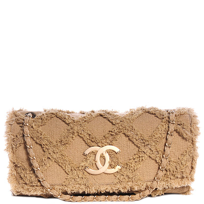 Chanel Tweed Nature Flap Dark Beige 1 of 8