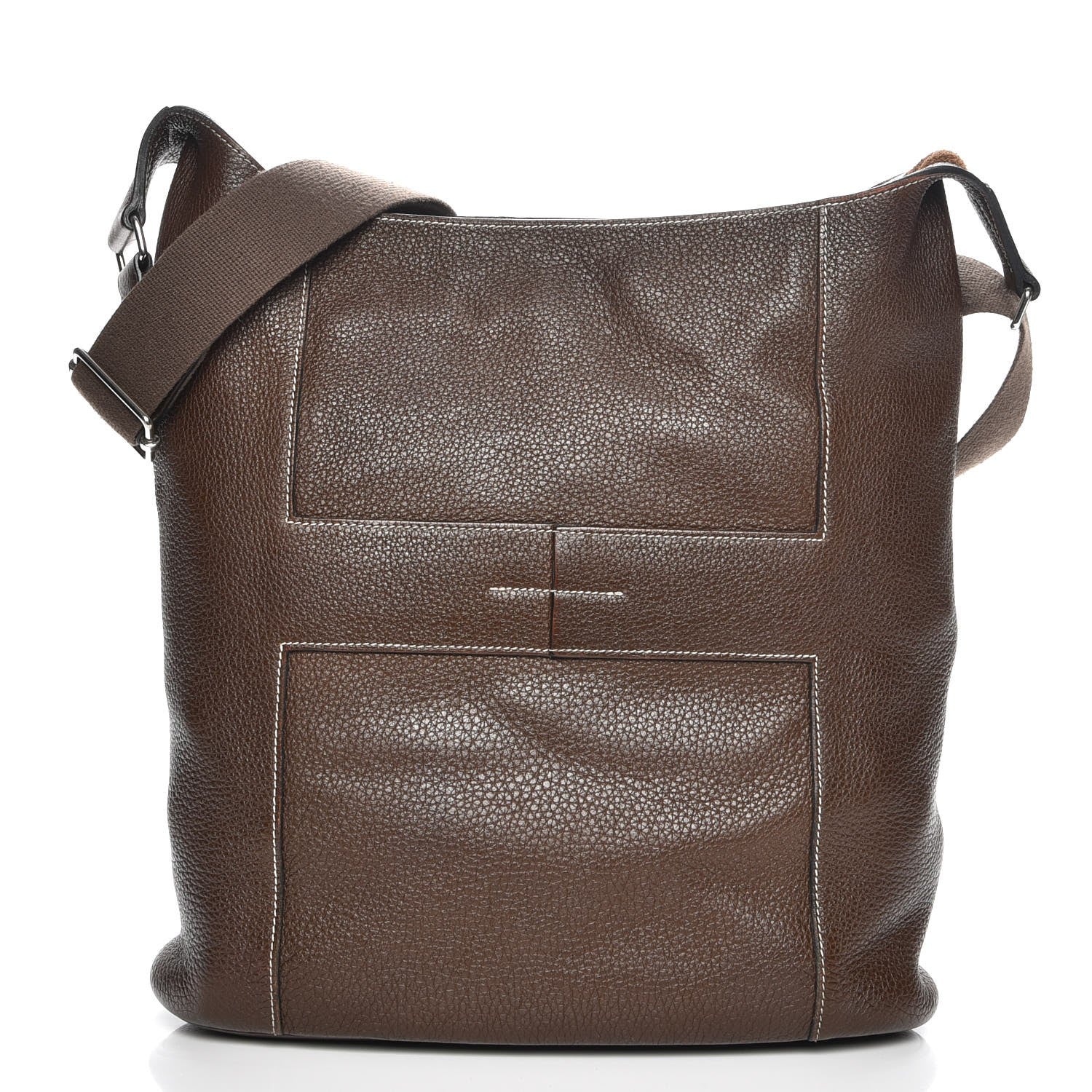 Hermes Taurillon Clemence Sac Goodnews GM Chocolate 1 of 10