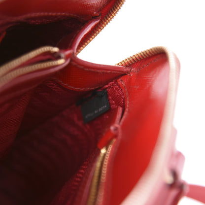 Prada Saffiano Vernice Mini Promenade Tote Rosso 12 of 20