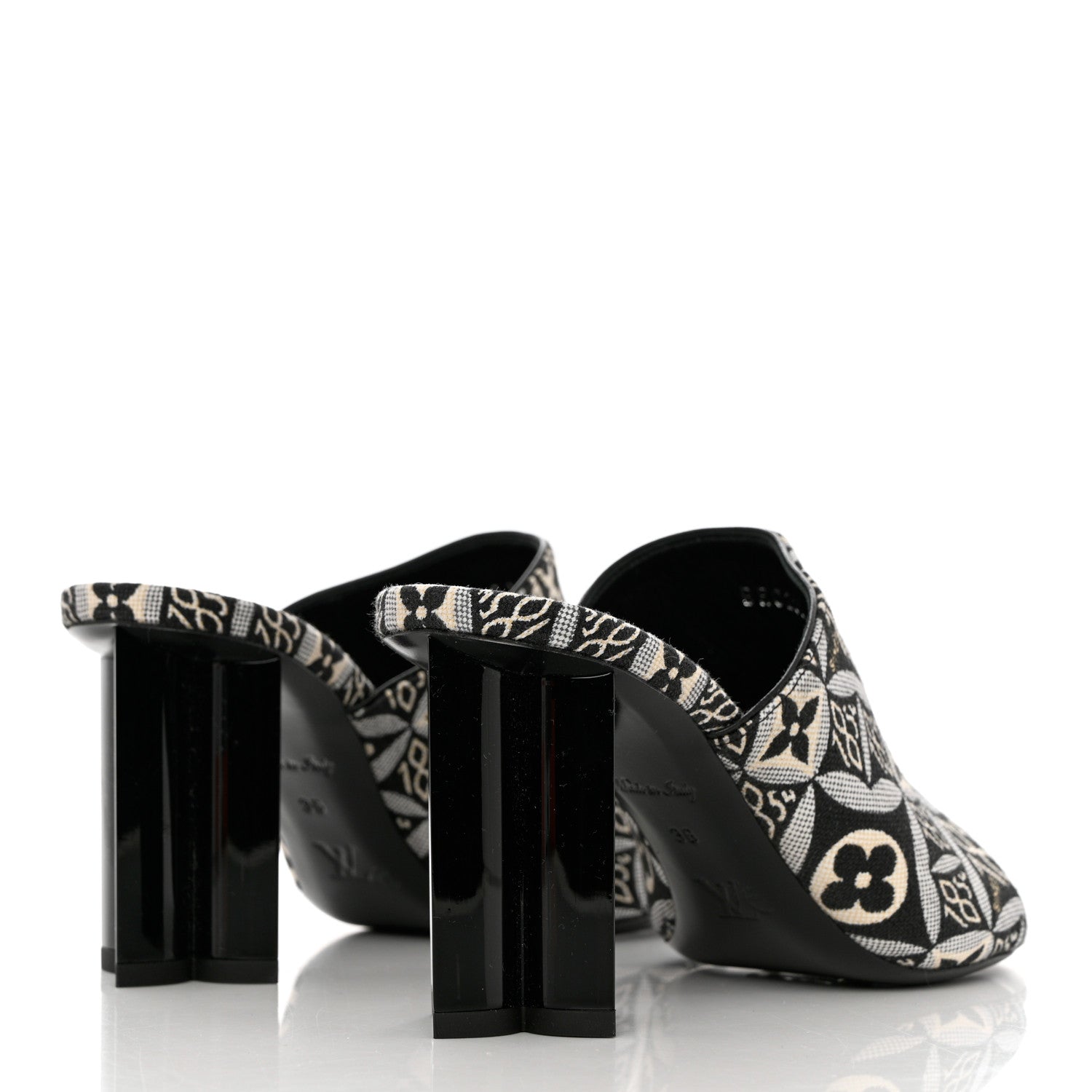 Louis Vuitton Jacquard Since 1854 Silhouette Mules 36 Grey 4 of 8
