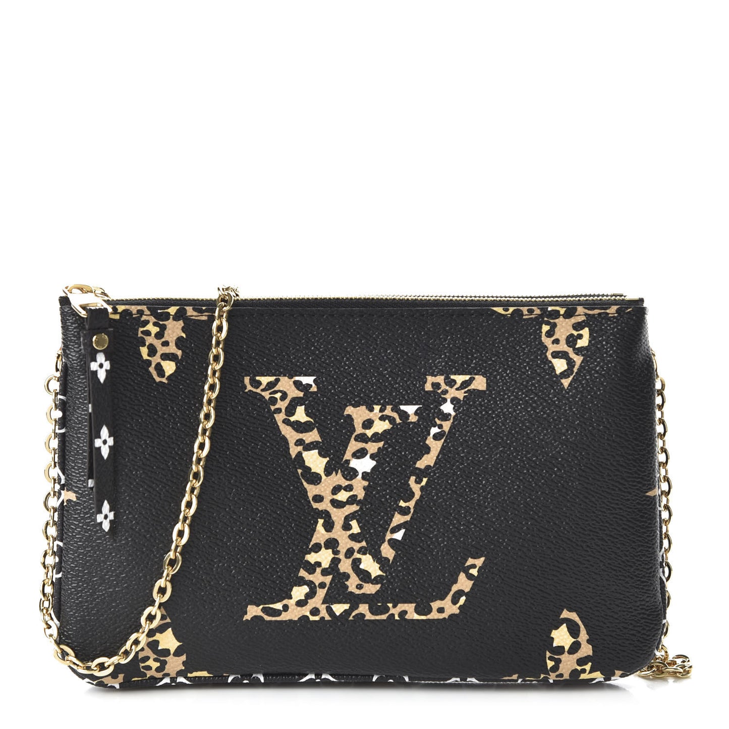 Monogram Giant Jungle Pochette Double Zip Black