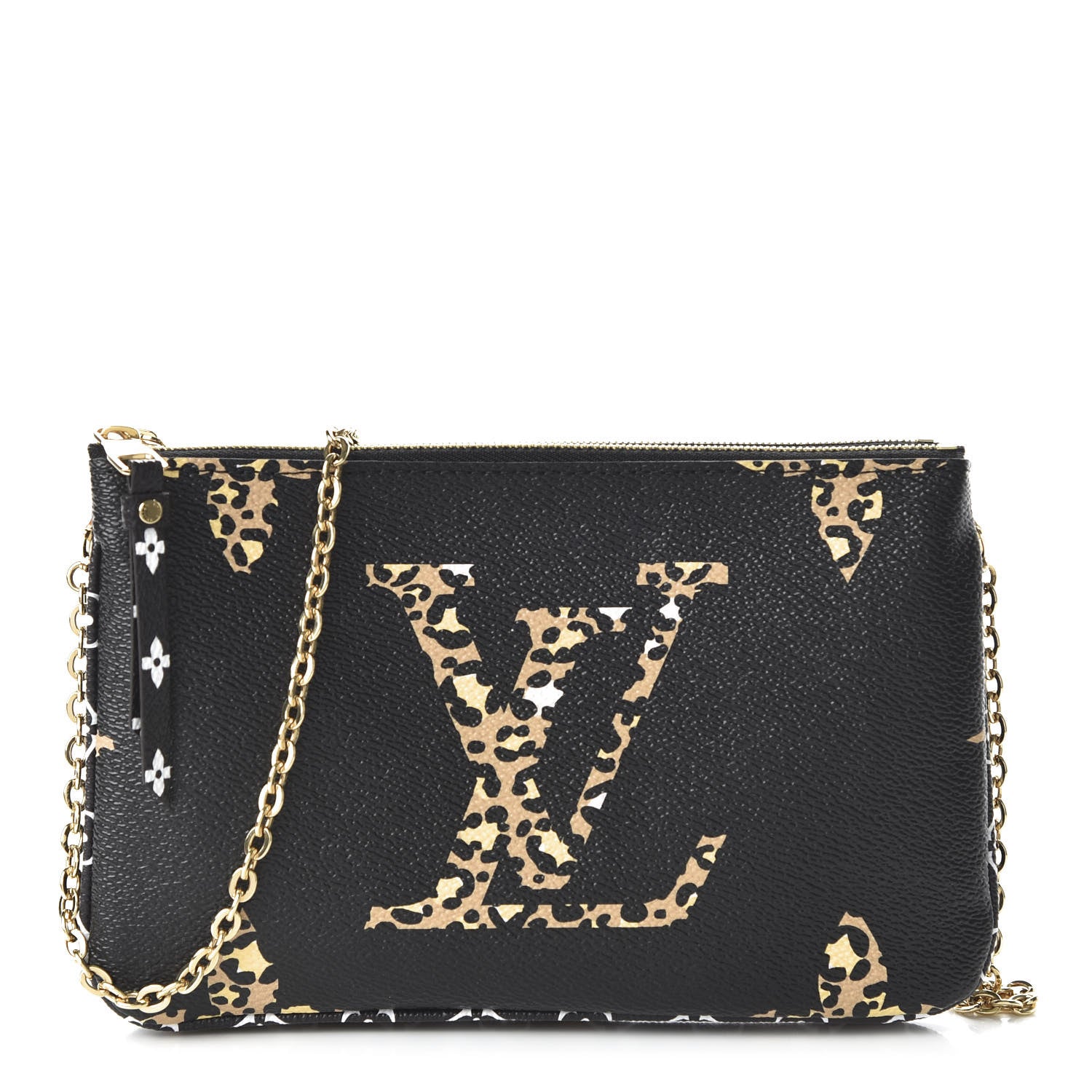 Louis Vuitton Monogram Giant Jungle Pochette Double Zip Black 1 of 10