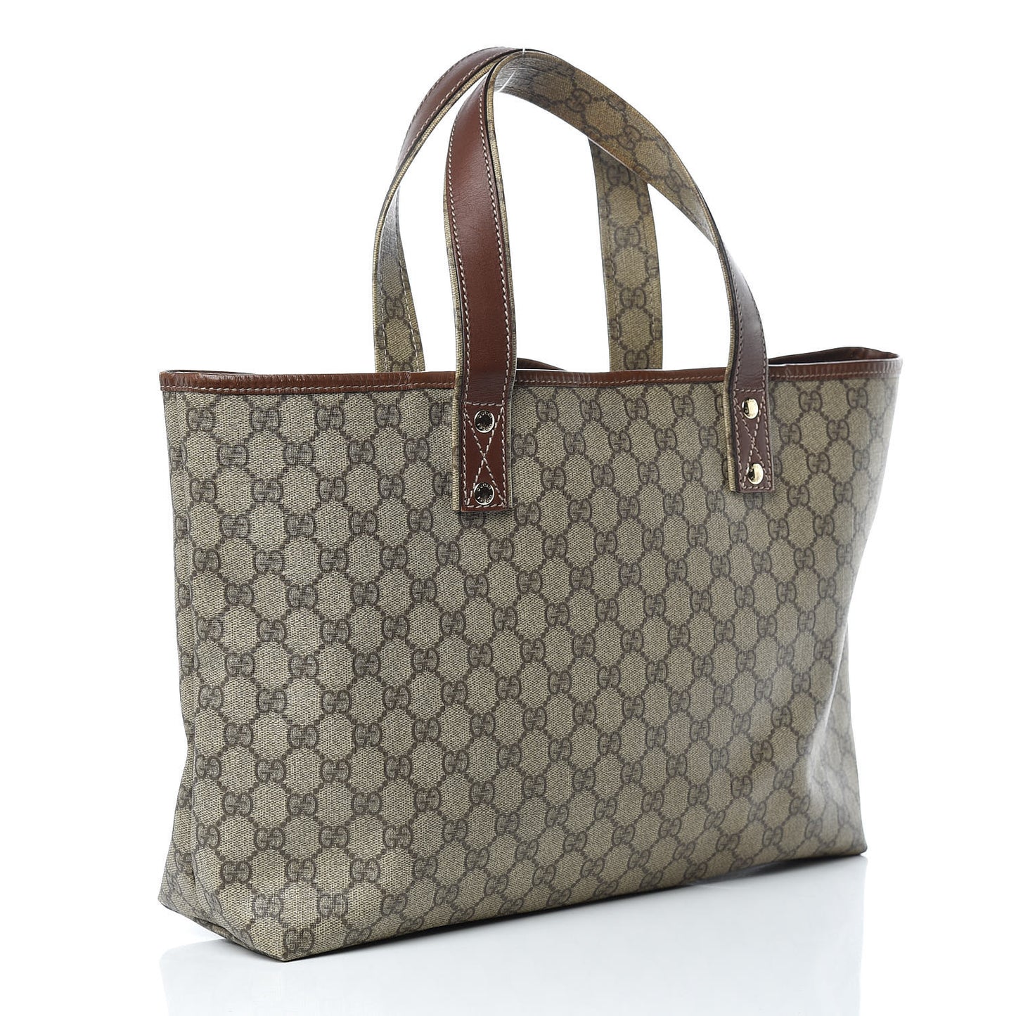GG Plus Monogram Medium Signature Web Loop Tote Brown