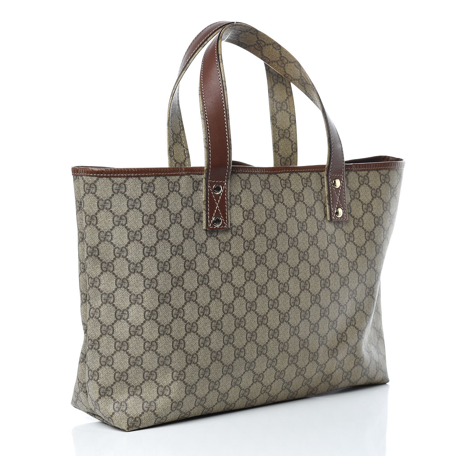 Gucci GG Plus Monogram Medium Signature Web Loop Tote Brown 3 of 10