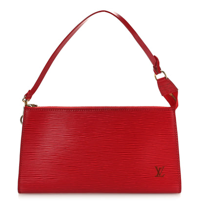 Louis Vuitton Epi Pochette Accessories 24 Castillan Red 1 of 10