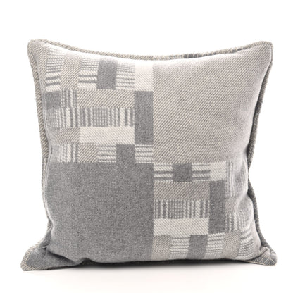 Hermes Wool Cashmere Avalon Paper Block Pillow Gris Acier 2 of 3