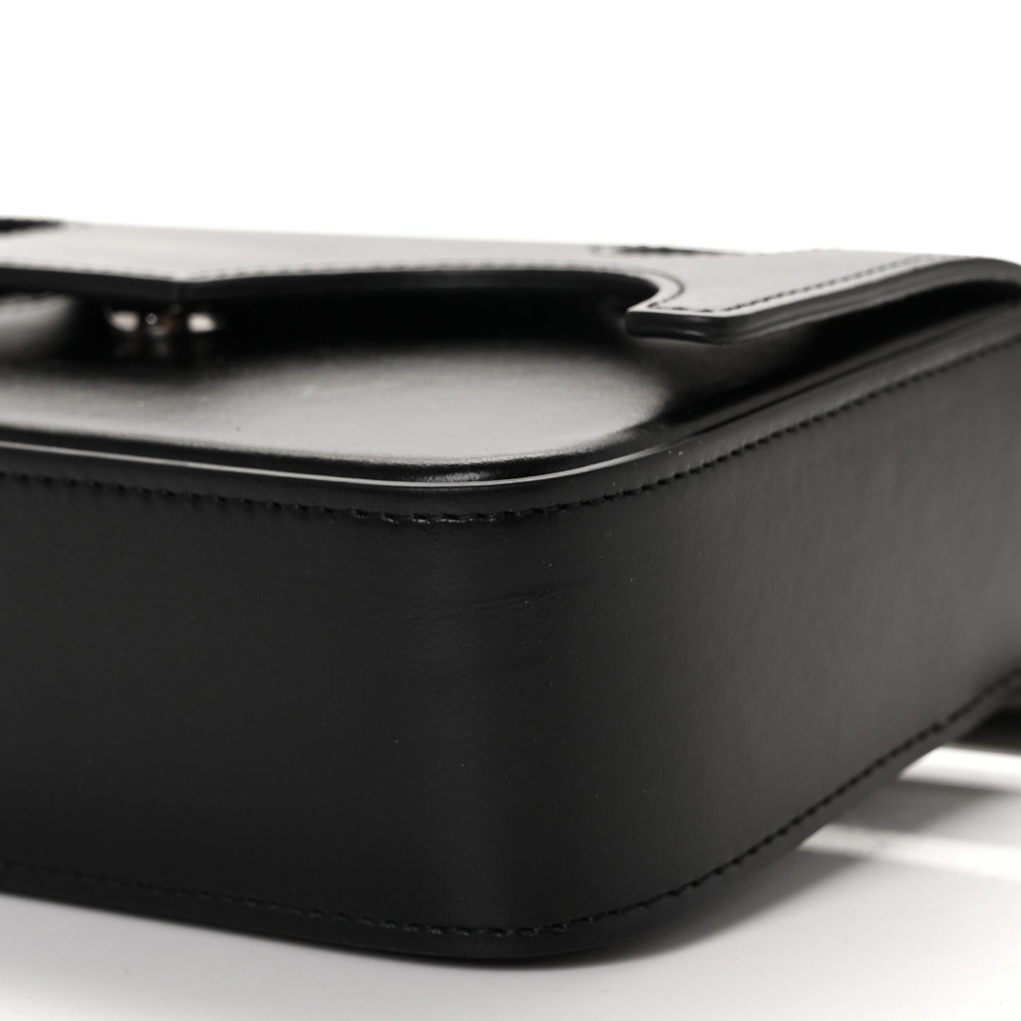 Calfskin Jitney 2.8 Meteor Shower Top Handle Bag Black