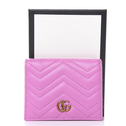Gucci Calfskin Matelasse GG Marmont Card Case Candy Mousse 8 of 8