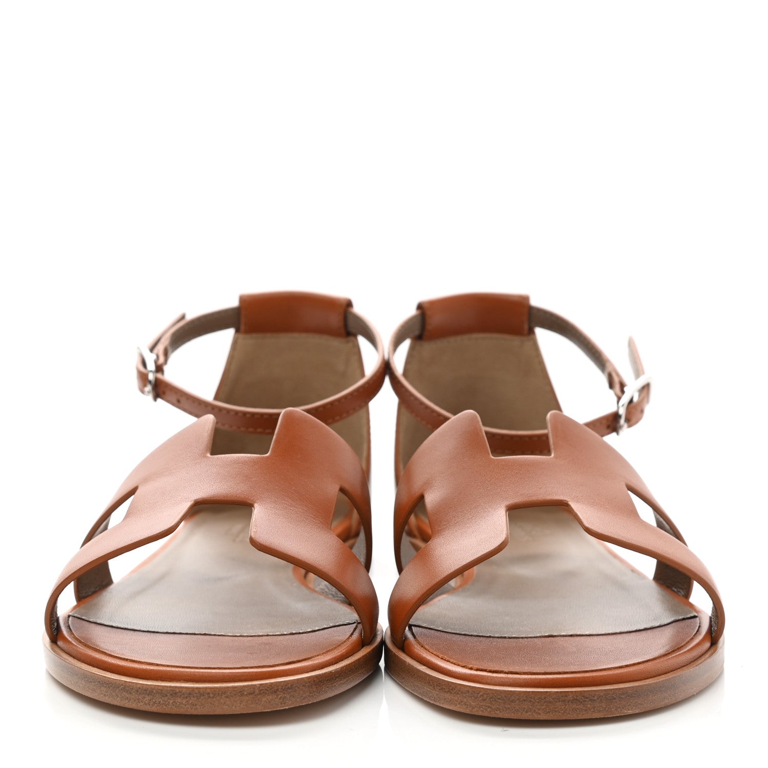Hermes Calfskin Santorini Sandals 35 Naturel 2 of 9