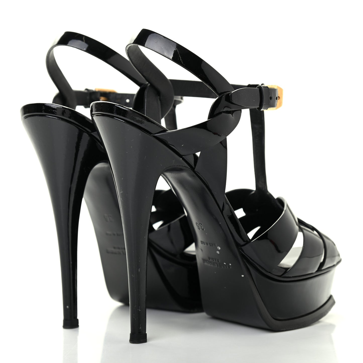 Patent Tribute 105 Platform Sandals 36 Black
