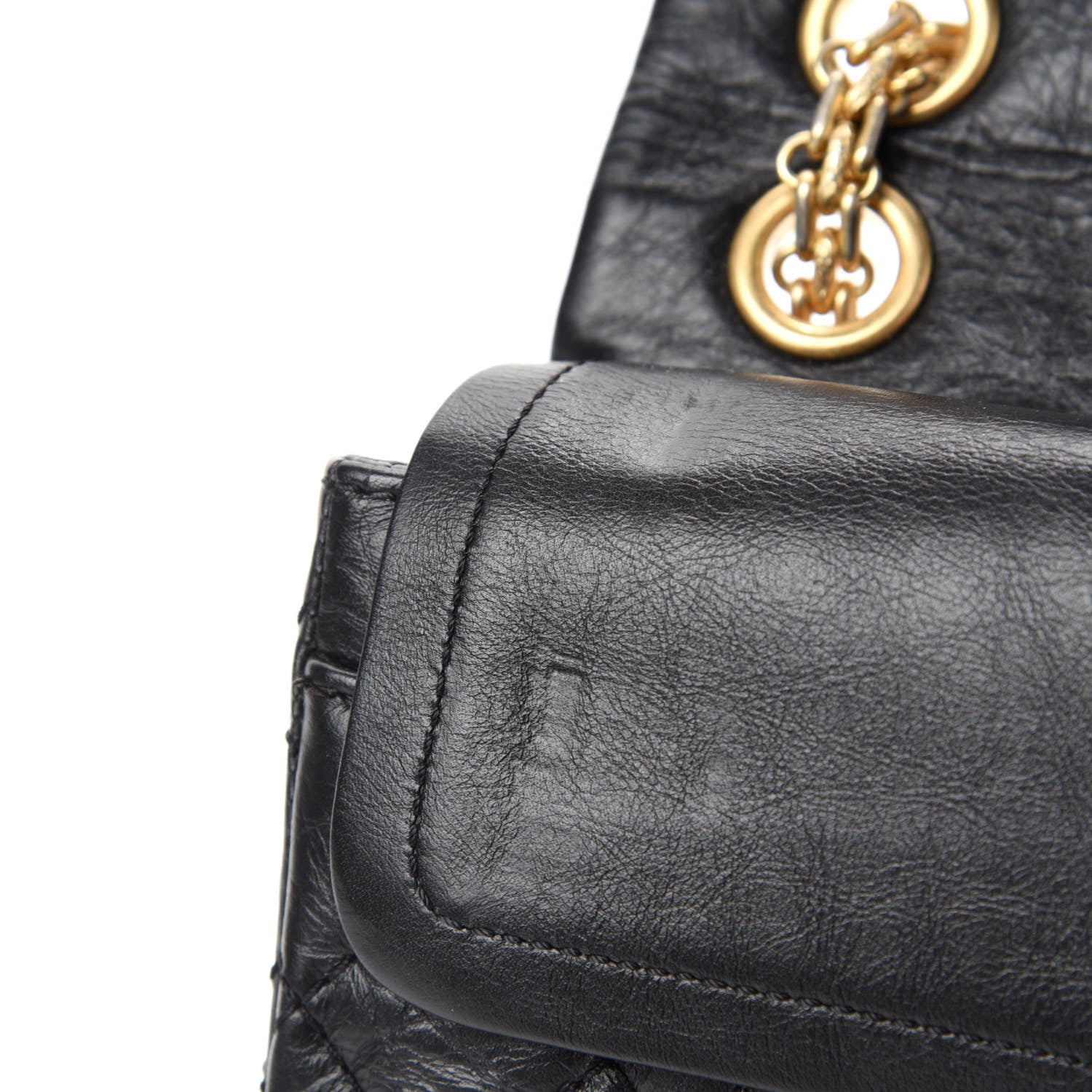Chanel Aged Calfskin Casino 2.55 Reissue 224 Flap Black 9 of 14