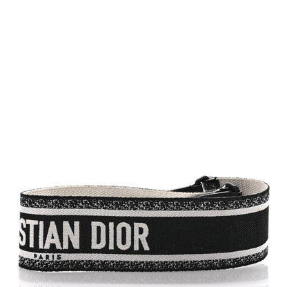 Christian Dior Canvas Embroidered Shoulder Strap Black Ultramatte 2 of 6