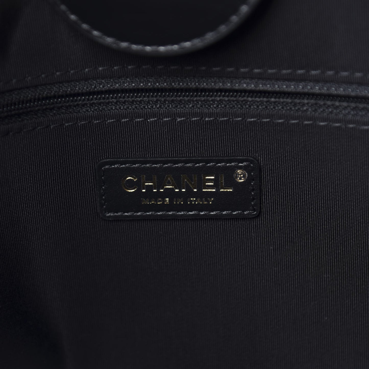 Aged Calfskin Medium Charms Deauville Tote Black