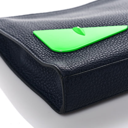 Fendi Vitello Monster Eyes Pouch Black Green 5 of 10